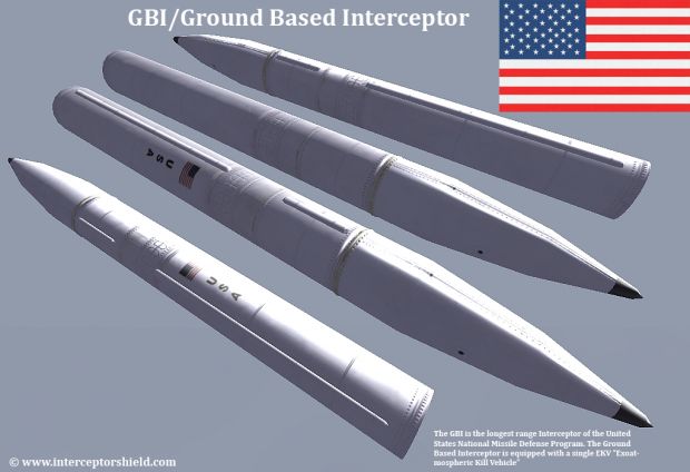 Ground Based Interceptor Missile Render 