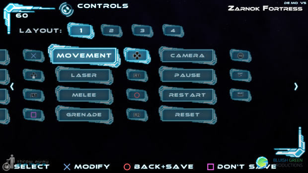 New Control Configuration Menu