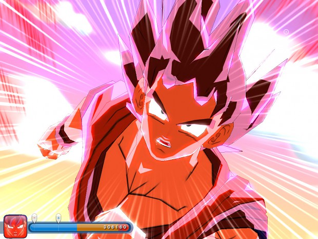 Goku's new facial expressions in game.