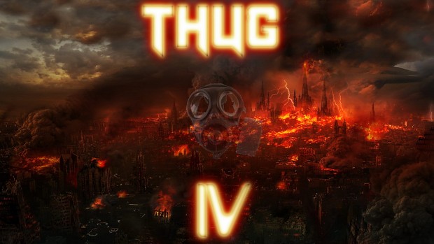 T IV Gas Mask/Burning City Poster