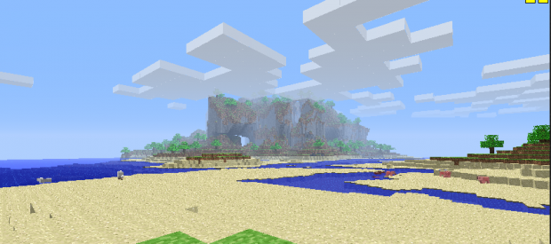 Minecraft landscape.