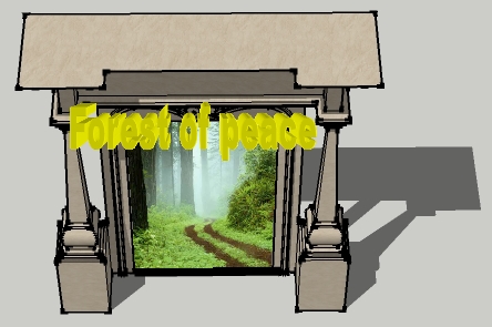 A model of the portal to the forest of peace