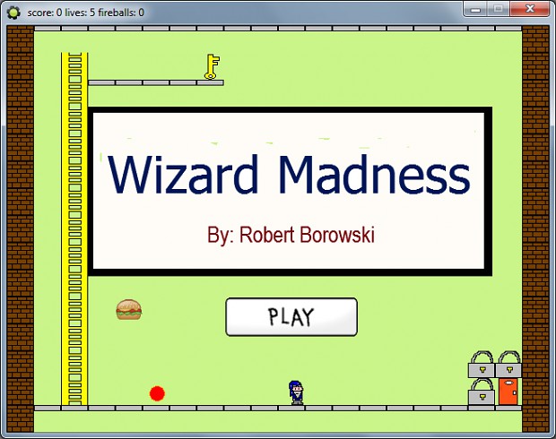 main menu of Wizard Madness