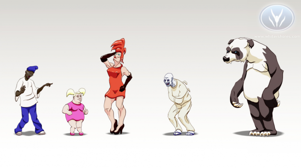 Original Character Designs for Panda Rampage