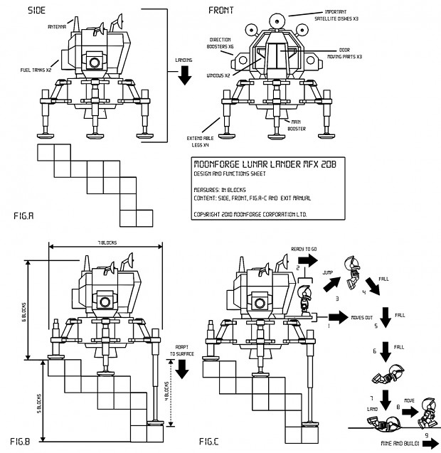 Lunar Lander Design and Functions Sheet