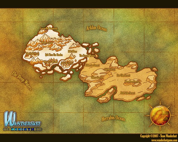 Wanderlust: Rebirth world map