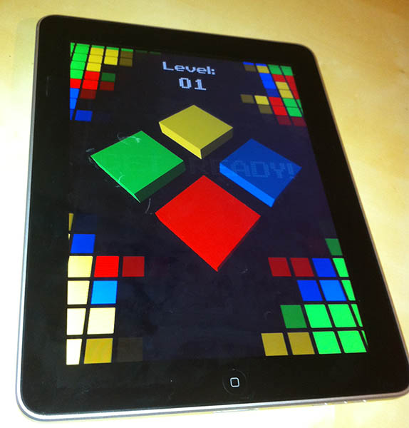 Cubo running on the iPad 2