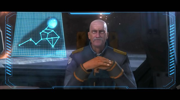 Admiral Ragnar briefing the mission