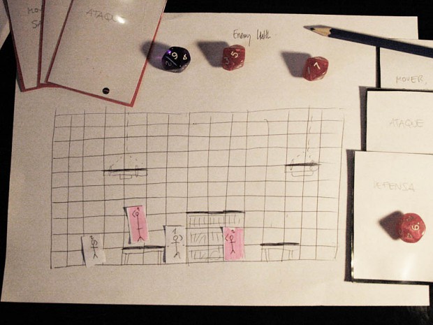 DungeonQuest paper prototype