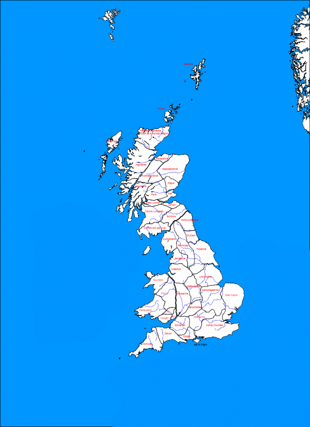 Regions of England, Scotland and Wales