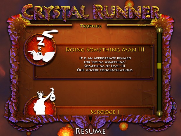 Screens of Crystal Runner