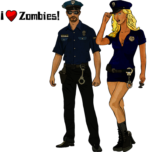 concept of police boy and police girl