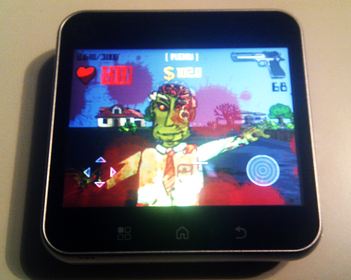 Some blood on Motorola Flipout Android phone