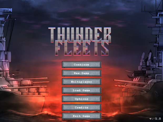 Thunder Fleets main menu