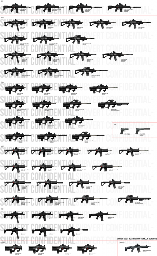 Weapon Chart image - SUBVERT - Indie DB