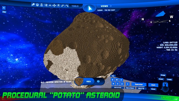 Potato Asteroid w/ Craters & Random Ore