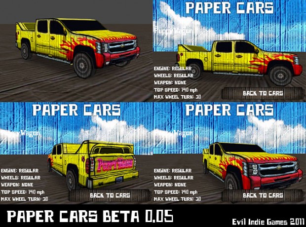 In Paper Cars Beta 0.05...