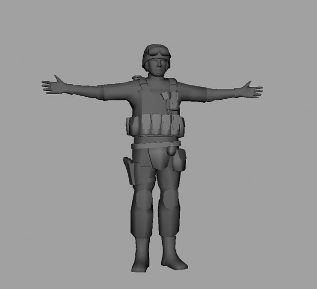 The Soldier model (Not Textured)