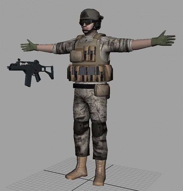 Soldier with G36C