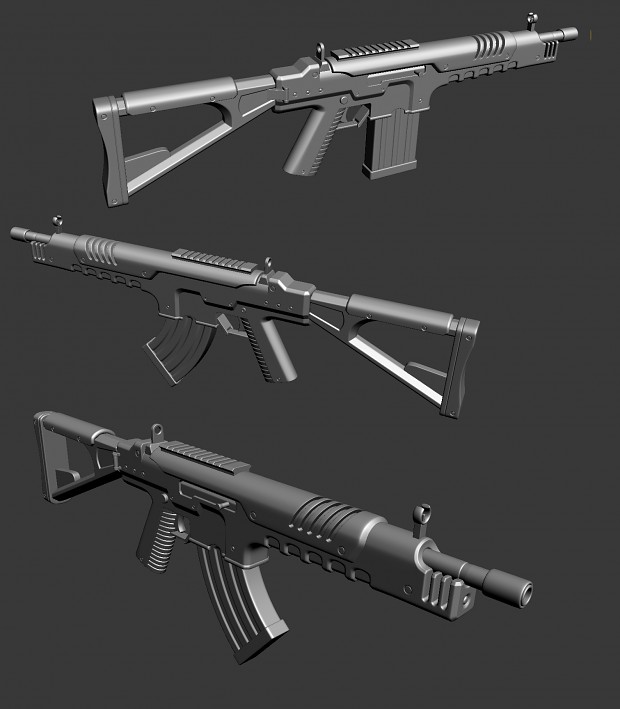 Some WIP Screenshots of AR468 Rifle