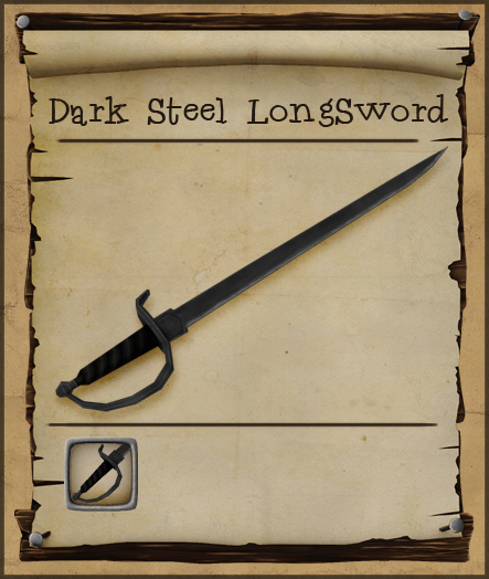 Dark steel longsword