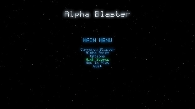 Alpha Blaster Screens