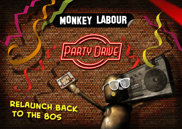 Monkey Labour Relaunch Party Invitation