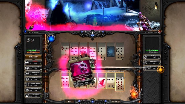 The Wyrd Sister using a Rage Power Card