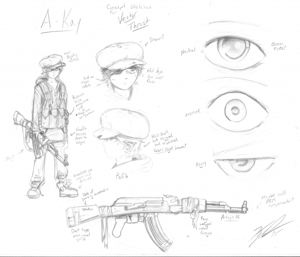Character Concept Art 01: A-Kay