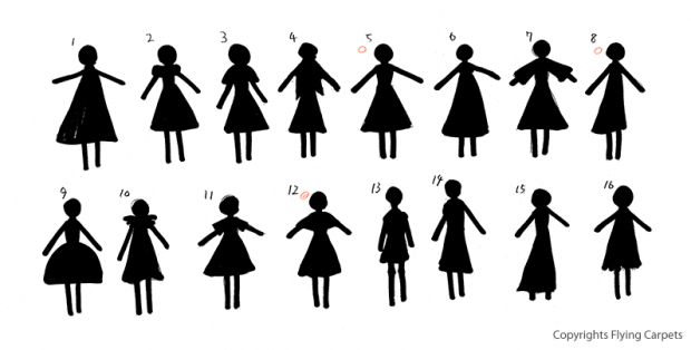 Silhouette concept art for the girl