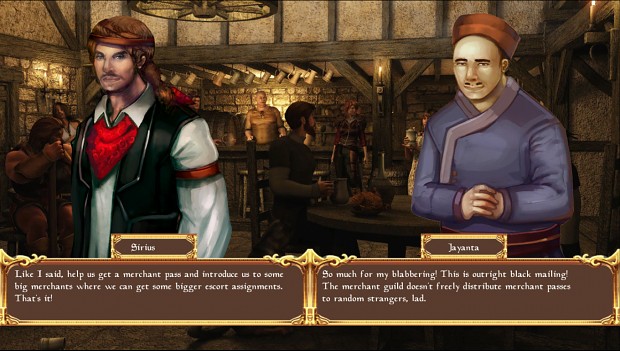 A Sirius Game Dialogue Screen