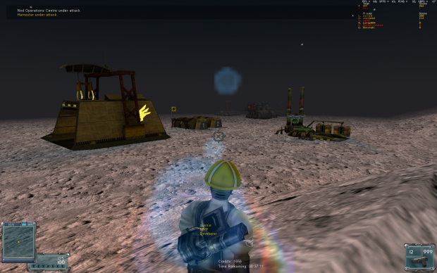 A view of the GDI Base on the moon.