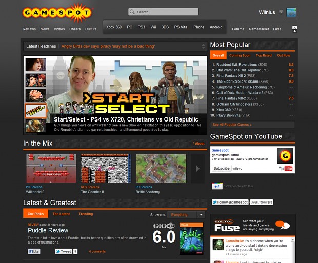 Wilkanoid 2 on gamespot front page!