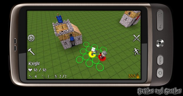 Battles & Castles - GUI on Android phone