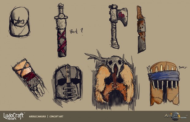 AirBuccaneers Concept Art. Some apparel and gear?