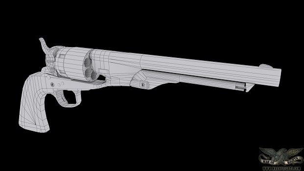 Colt Army 1860 Wireframe