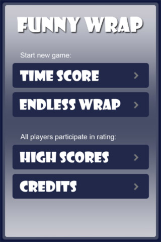 Main menu of the game