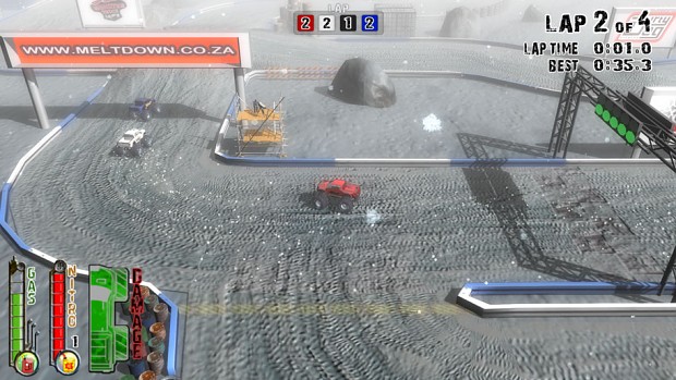 Low visiblity in snow can make racing difficult