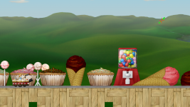 Screenshot of the pastry and candy theme