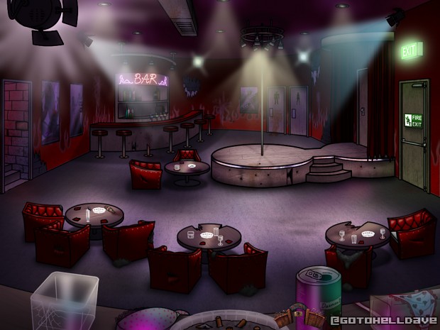Inside of night club level