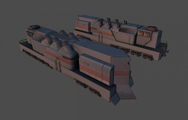 Nazi armoured train render 5