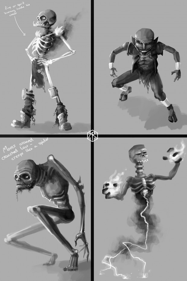 Enemy demon character sketches