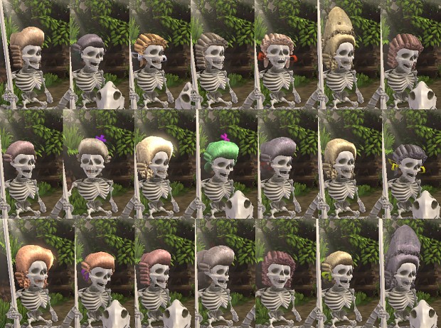 Randomly generated wigs for the Skeleton King