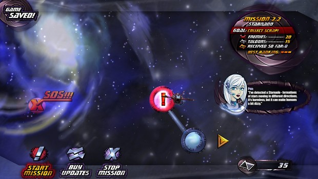 Starlaxis Gameplay Screens
