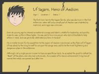 Aepedia: Uf Sagam, Hero of Aedion