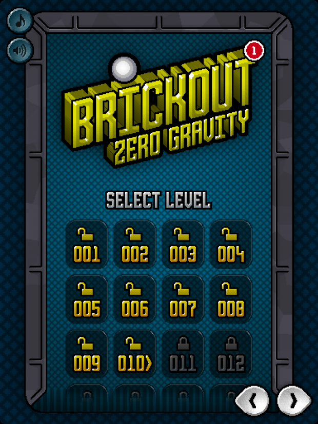 Brickout Zero Gravity screenshots