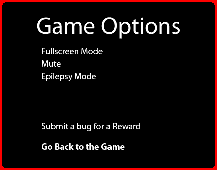 Game Options Window