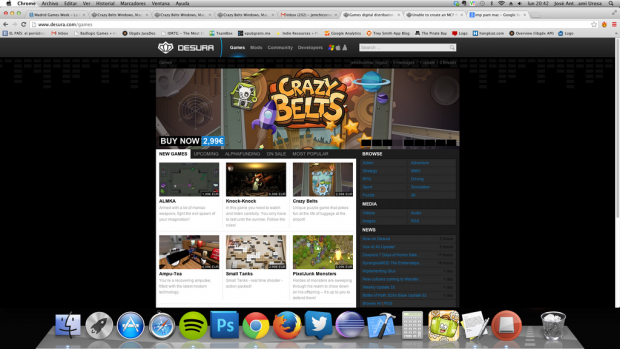Crazy Belts in Desura Home Page