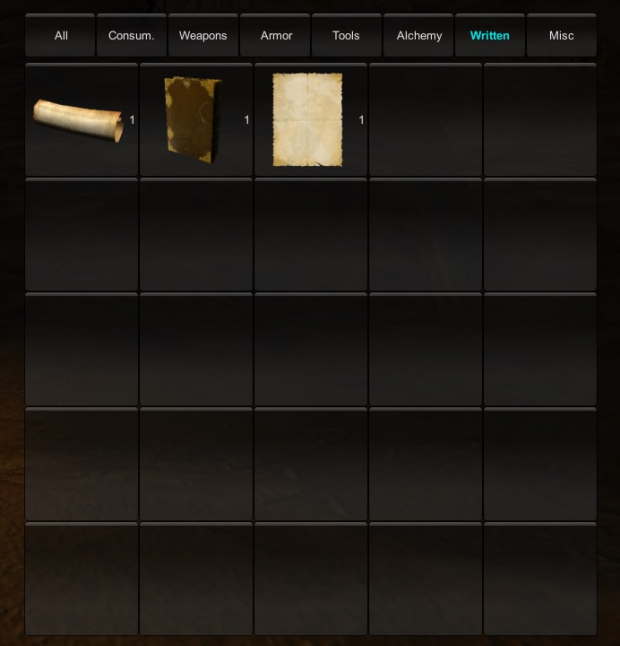 Inventory categories