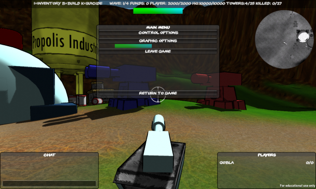 First version of the ingame menu